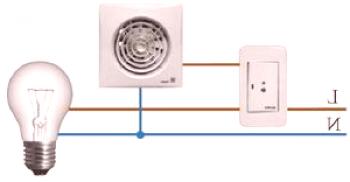 Jak správně připojit ventilátor v koupelně k přepínači: volba výfukového systému, schéma zapojení