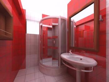 Kupaonica u crvenoj boji