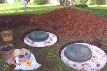 Vyvíjíme vlastní ruce se septikem z betonových kroužků pro instalaci na zahradě.