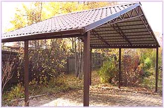 Střechy a přístřešky kovové: levné a spolehlivé