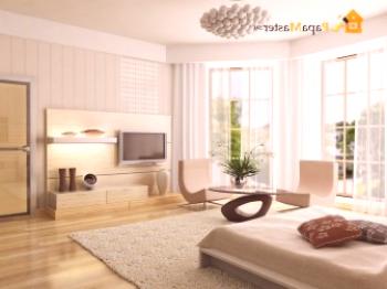 Při absenci míst na spaní je design obývacího pokoje kombinován s ložnicí