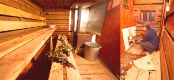 Pece na koupele na dřevo
