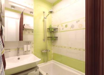 Zelená koupelna: fotogalerie, příklady designu