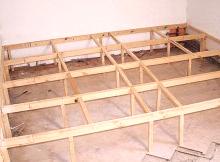Gradnja okvir stopničke v stanovanju ali kako dvigniti del tal
