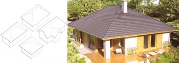 Uređaj krova od četiri nagiba - lutajući sustav i dizajn, video