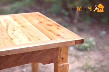 Z výkresů zhotovujeme vlastní dřevěný stůl