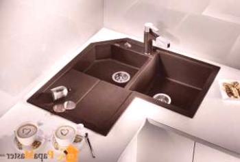 Moderan dizajn kutnih sudopera za kuhinju, veličinu i značajke smještaja