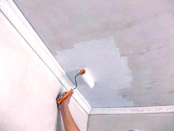 Malování stropu v kuchyni: výběr materiálu a postupné provádění prací