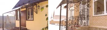 Průzor nad verandou z polykarbonátu: technologie montáže, designu a tvaru, fotografie, ceny