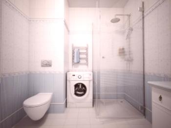 Дизайнът на банята е облицован с плочки - истински примери на SPB