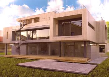 Изграждане на къща с плосък покрив, която да се избере: рамкова, квадратна двуетажна или дървена, фото и видео инструкции