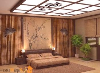 Moderní design interiéru v japonském stylu a fotografie s příklady