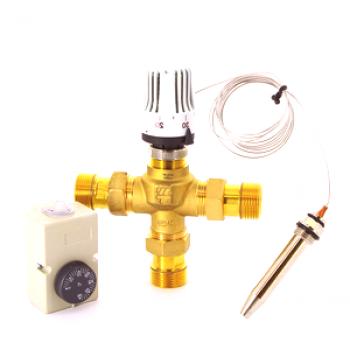 Třícestný ventil pro vytápění termoregulátorem: hlavní typy, provozní princip a schéma instalace