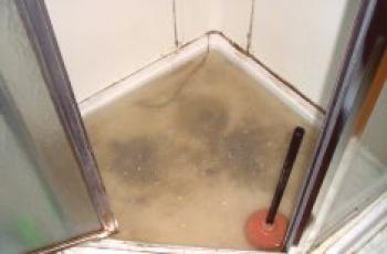 Как да почистите душ кабина душ: как да се справят с запушване у дома