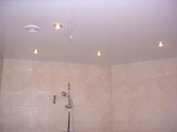 Obešeni (zgibni strop v kopalnici: namestitev, vrste in značilnosti