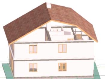 Триколесен покрив: покривно устройство с три наклони